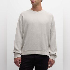 FRAME Men's Waffle Textured Knit Crew Sweatshirt Size Small